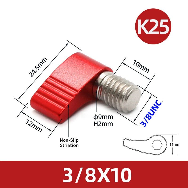 UNC 3/8" & 1/4" Wing Thumb Screws – Single & Double Wing T - Type, Aluminum & Stainless Steel - HomeDIYer