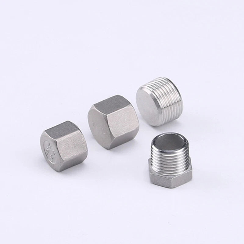 BSP Male Stainless Steel Countersunk End Plug — Internal Hex, 1/4" to 2"