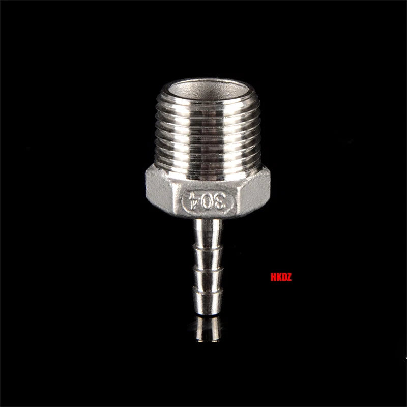 Stainless Steel 304 Barb Hose Tail Connector – 1/2" & 3/4" BSP Male Thread Hose Fittings