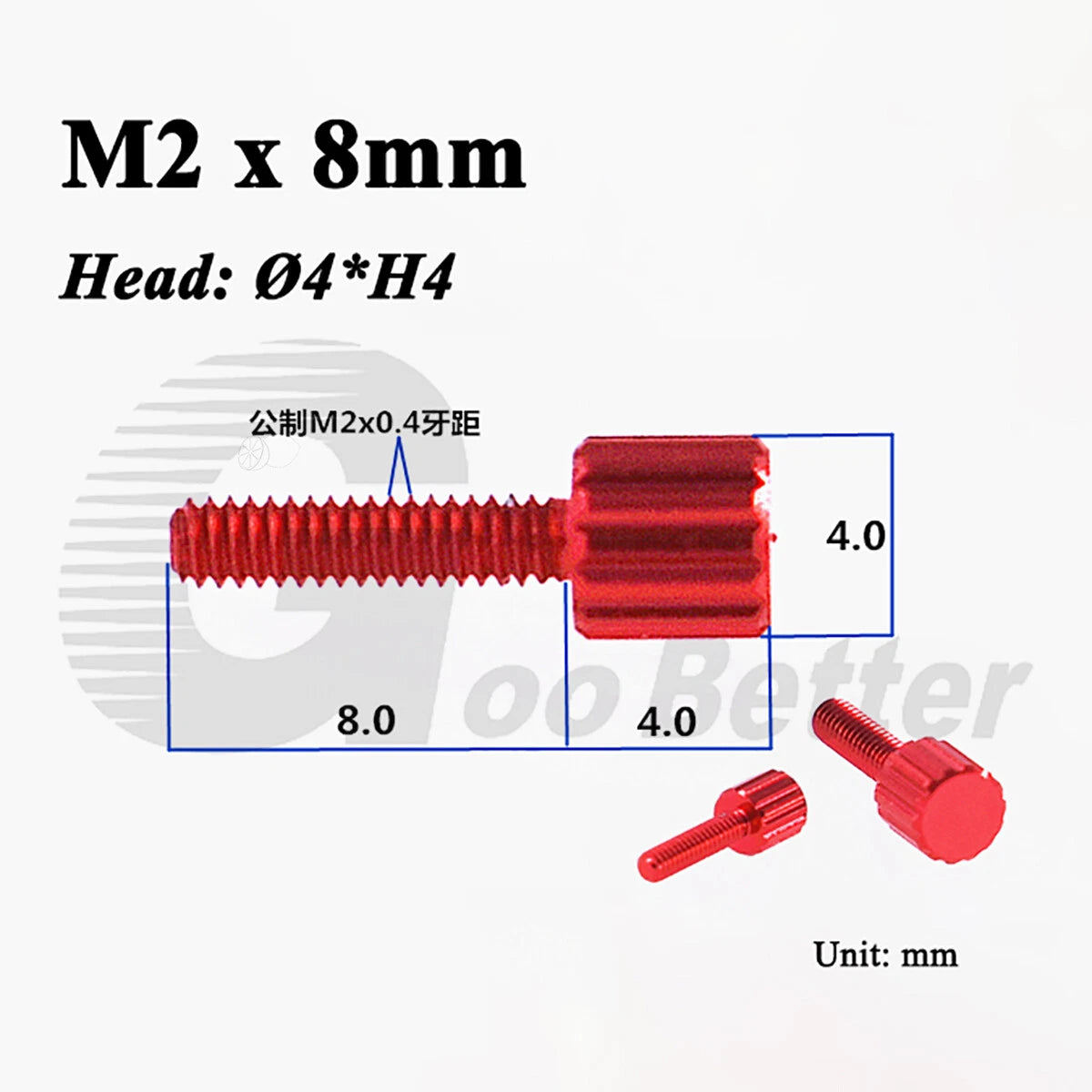 Aluminum Knurled Thumb Screws – M2 to M6 Flat Head Hand Grip Bolts, 10 Colors