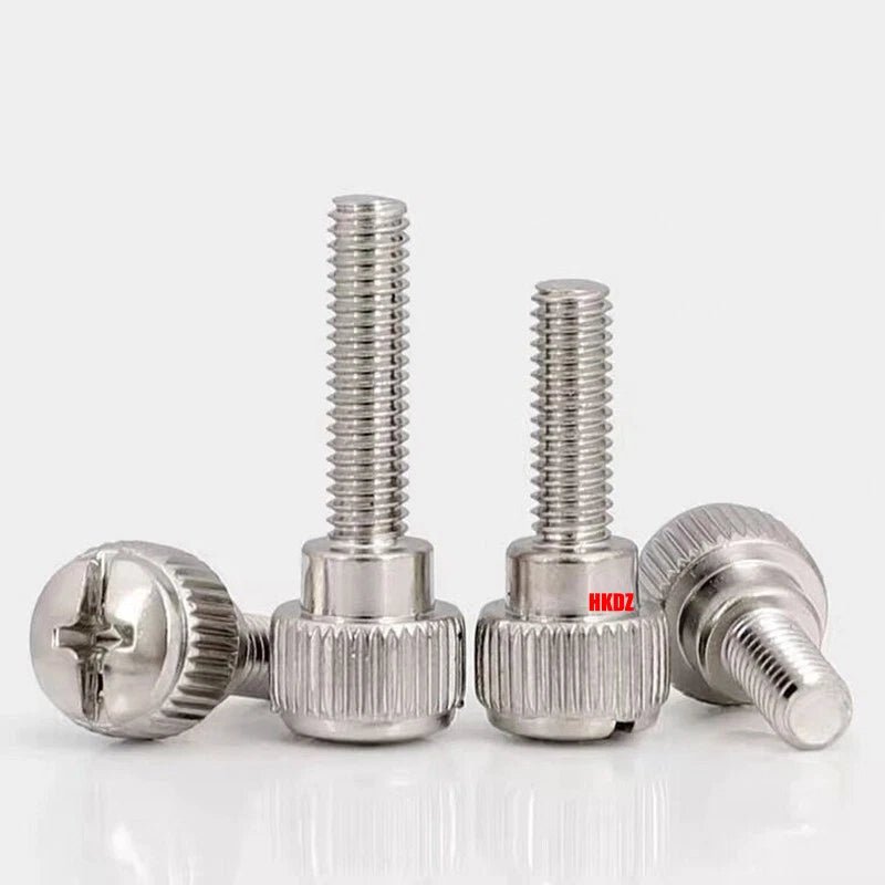 M3~M6 Phillips Carbon Steel Step Knurled Thumb Screws | Hand Grip Knob Bolts - HomeDIYer
