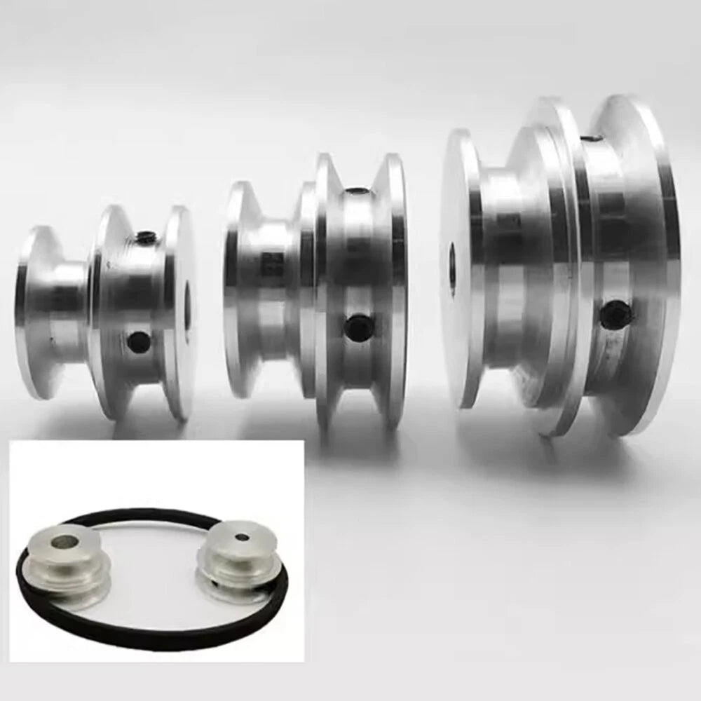 Aluminium Double Groove for O-Z V Belt Pulley Select Size 40mm, 50mm, 60mm OD