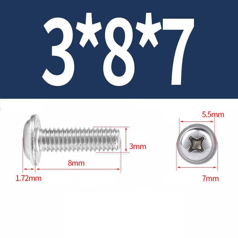 Phillips Flanged Pan Head Machine Screws 316 Stainless Steel M3 M4 M5 M6 - HomeDIYer