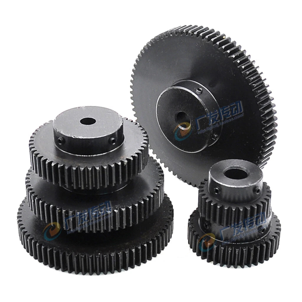 Mod1.5 Steel Pinion Gear Spur Gear 12-100 Teeth 4-25mm Bore With Screw Blackened
