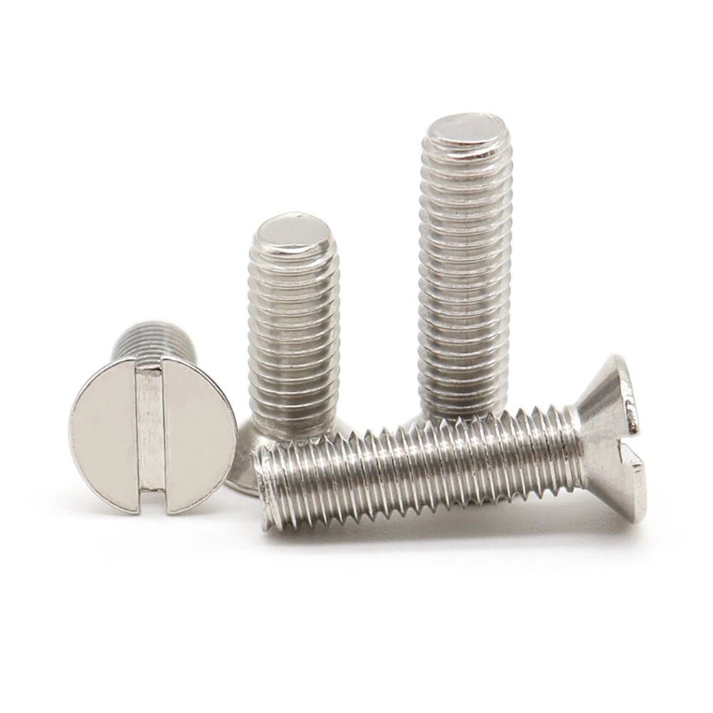 A2 Stainless Steel Slotted Countersunk Screws DIN 963 | M4 M5 M6 - HomeDIYer