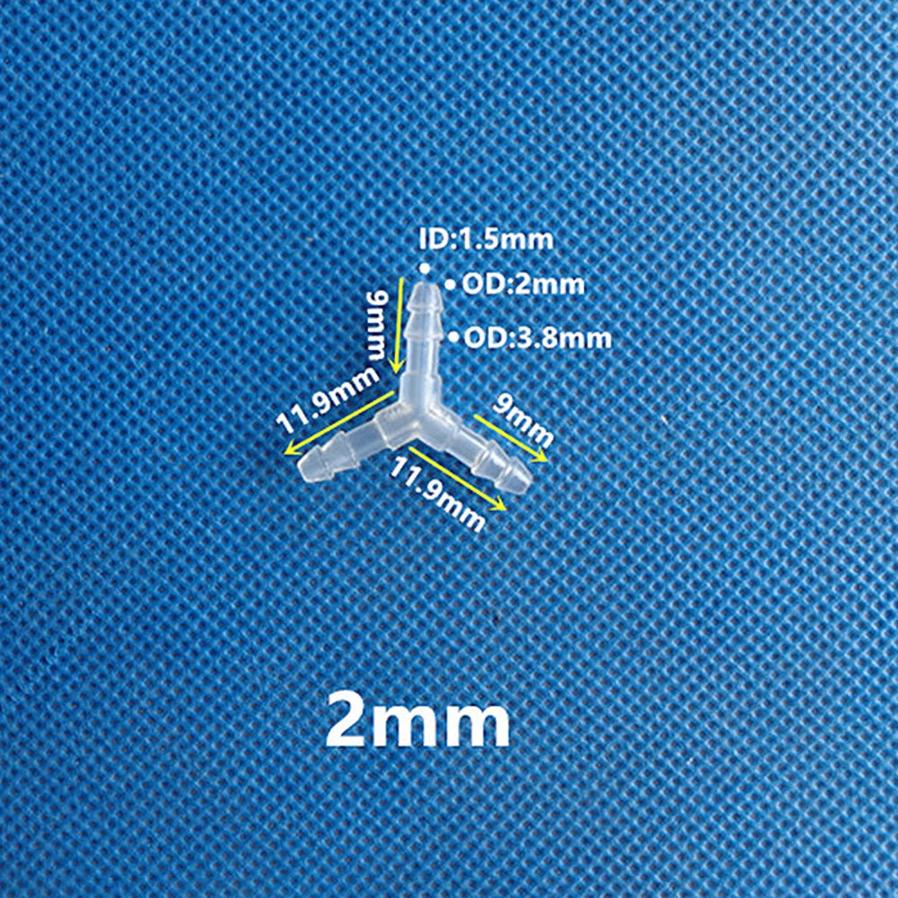 Y-Type 3-Way Barbed Hose Connector — Plastic Tee Fitting for Tube & Pipe