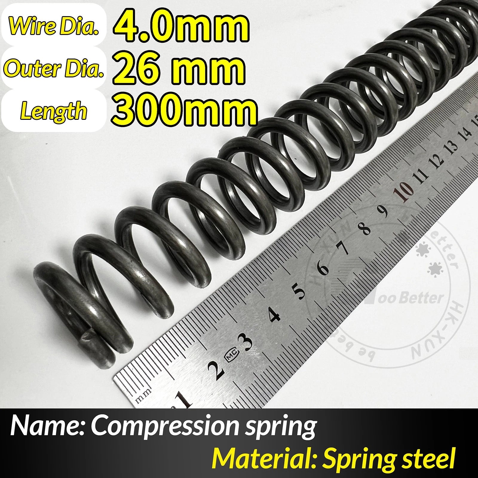 Compression Spring Pressure Springs, Wire Dia 4-5mm, OD 20-80mm, Length 300mm