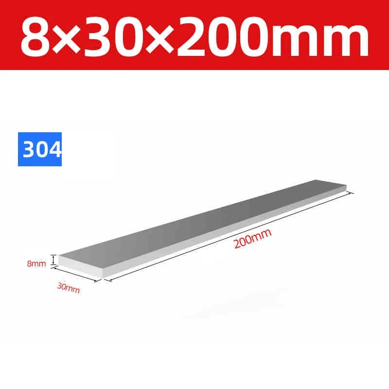 304 Stainless Steel Flat Bar Metal Plate Strip Width 10mm-80mm Thick 3mm to 20mm
