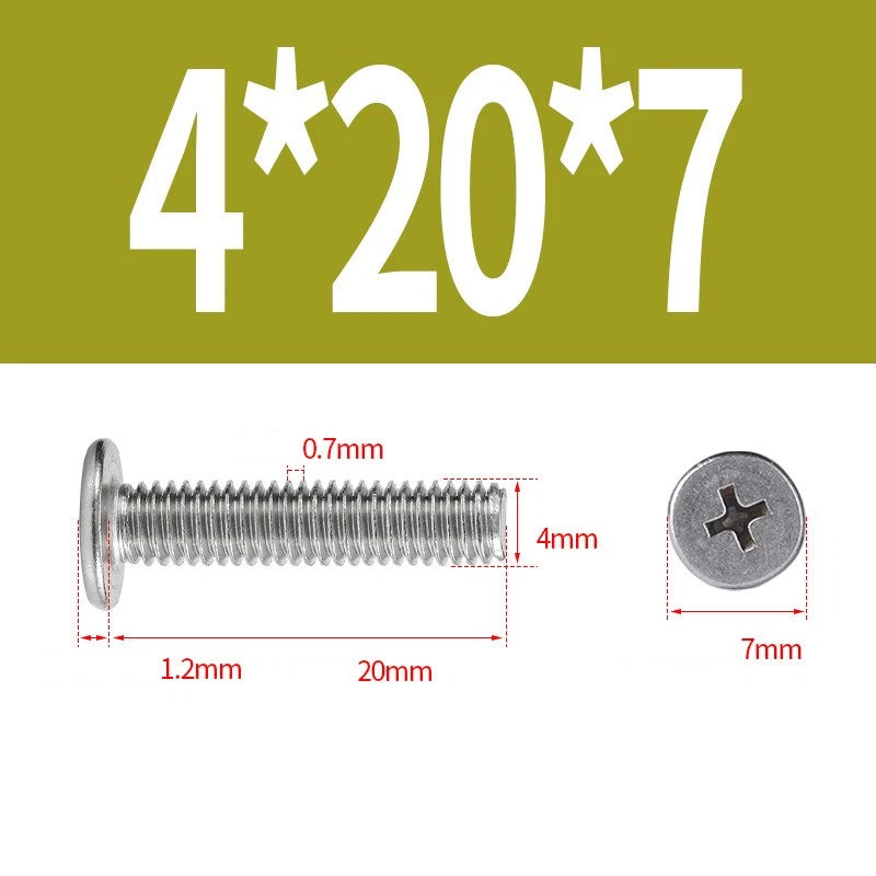 M1–M8 Ultra Thin Flat Head Phillips Machine Screws – A2 Stainless Steel, Fully Threaded