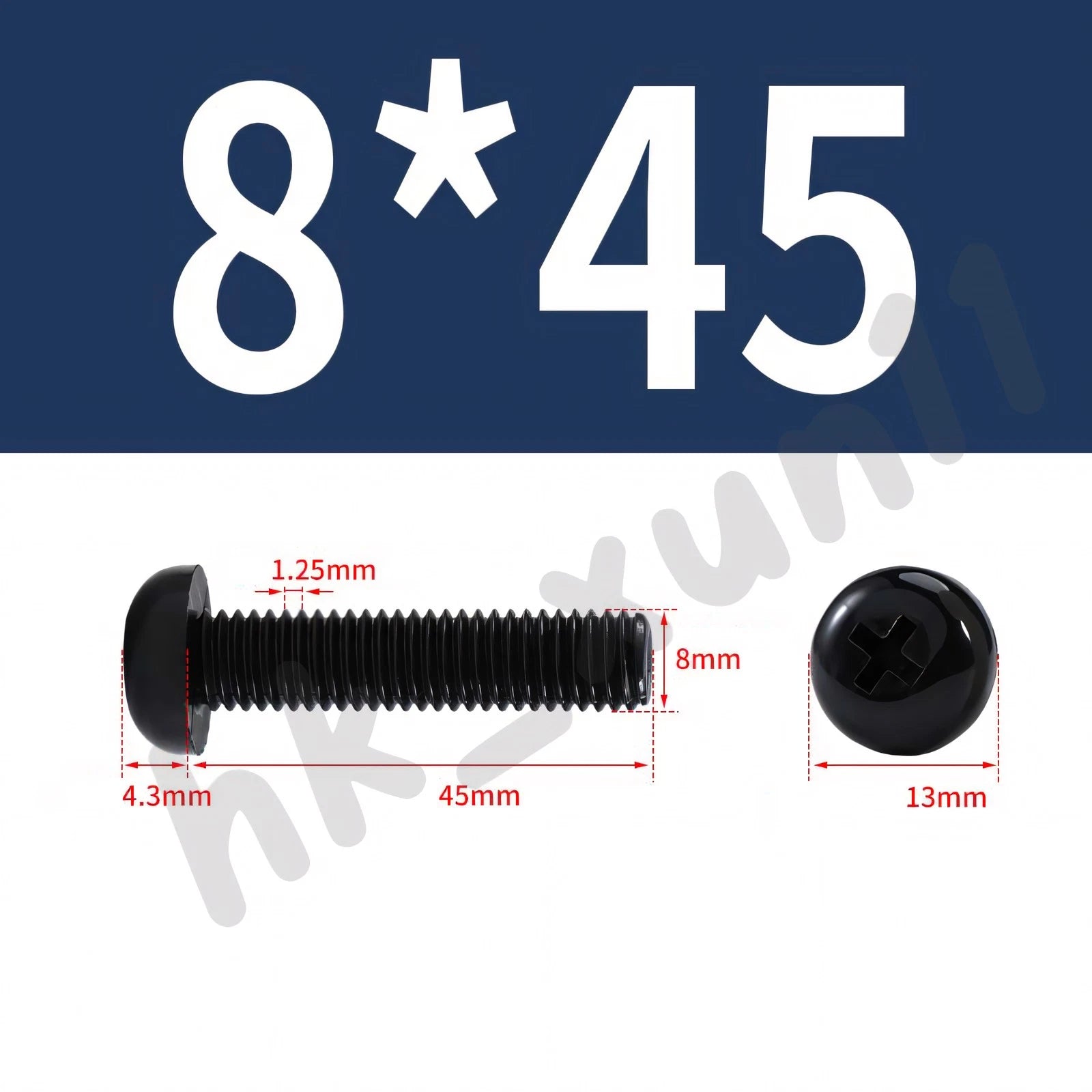White/Black Nylon Phillips Machine Screws – M2 to M6, Plastic Round Pan Head Bolts