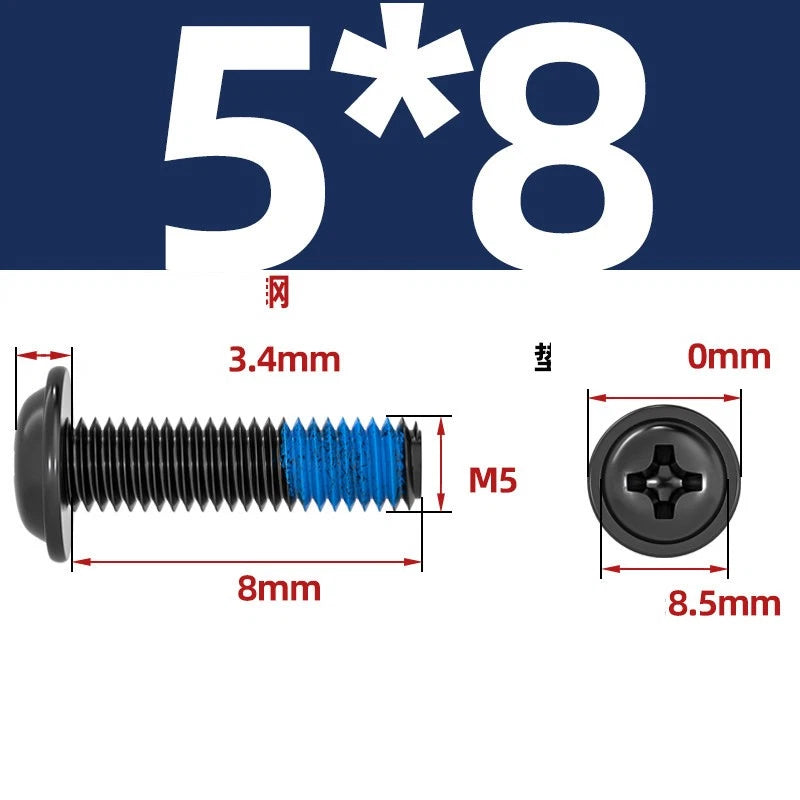 M2–M6 Flanged Button Head Screws – Carbon Steel, Phillips Drive, Nickel or Black Zinc Plated