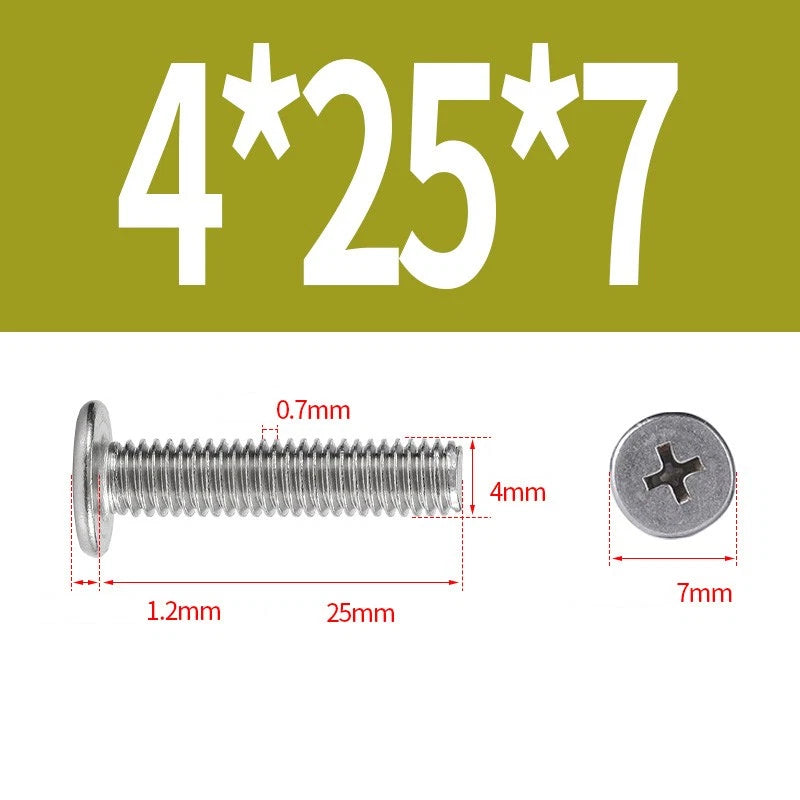 M1–M8 Ultra Thin Flat Head Phillips Machine Screws – A2 Stainless Steel, Fully Threaded
