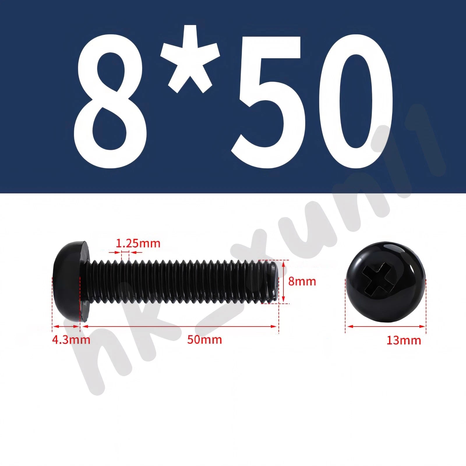 White/Black Nylon Phillips Machine Screws – M2 to M6, Plastic Round Pan Head Bolts