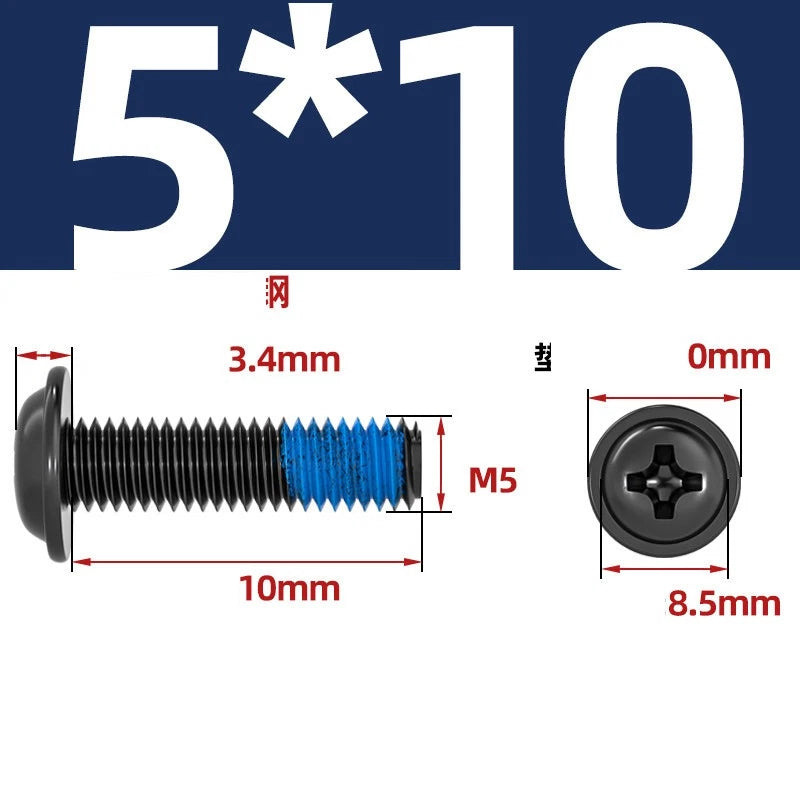 M2–M6 Flanged Button Head Screws – Carbon Steel, Phillips Drive, Nickel or Black Zinc Plated