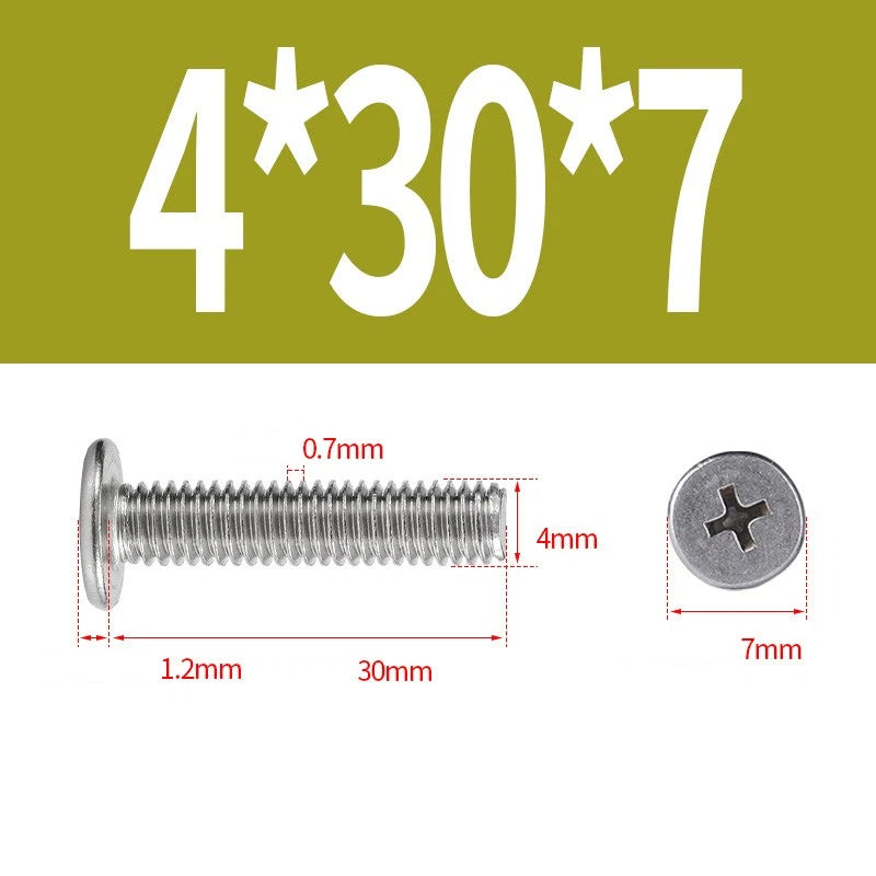 M1–M8 Ultra Thin Flat Head Phillips Machine Screws – A2 Stainless Steel, Fully Threaded