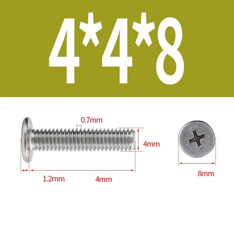 M1–M8 Ultra Thin Flat Head Phillips Machine Screws – A2 Stainless Steel, Fully Threaded