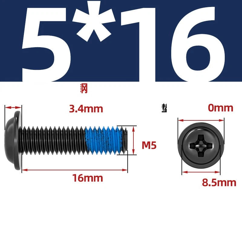 M2–M6 Flanged Button Head Screws – Carbon Steel, Phillips Drive, Nickel or Black Zinc Plated