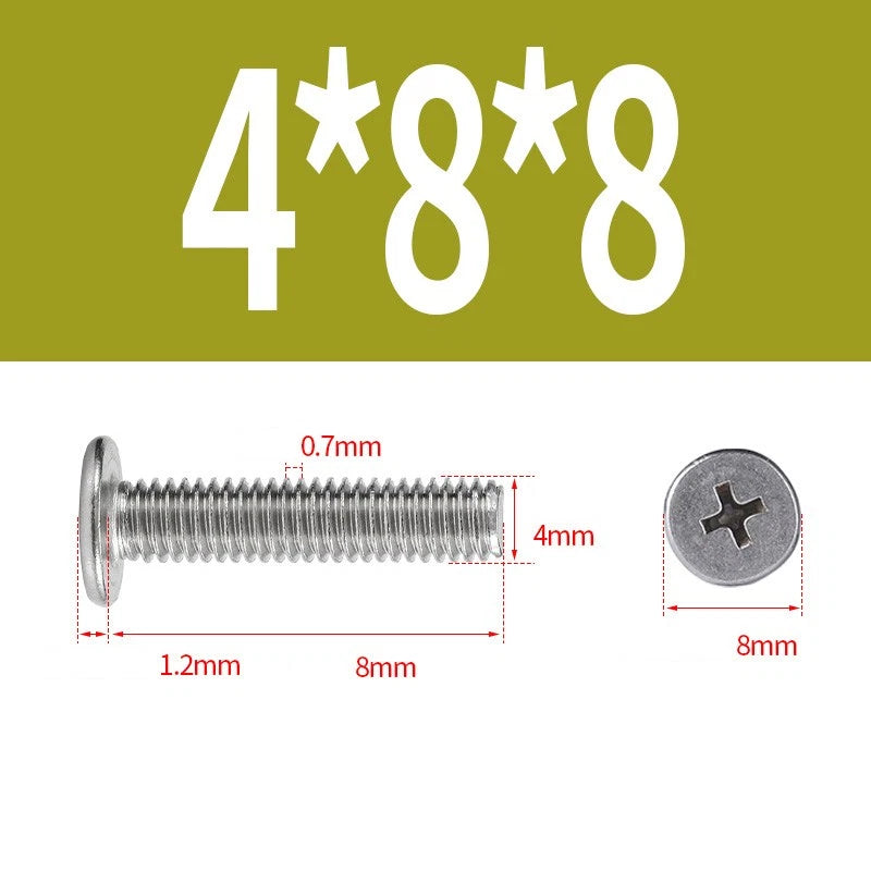 M1–M8 Ultra Thin Flat Head Phillips Machine Screws – A2 Stainless Steel, Fully Threaded