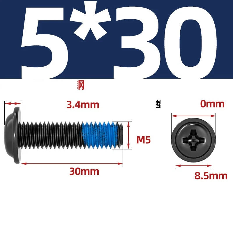 M2–M6 Flanged Button Head Screws – Carbon Steel, Phillips Drive, Nickel or Black Zinc Plated
