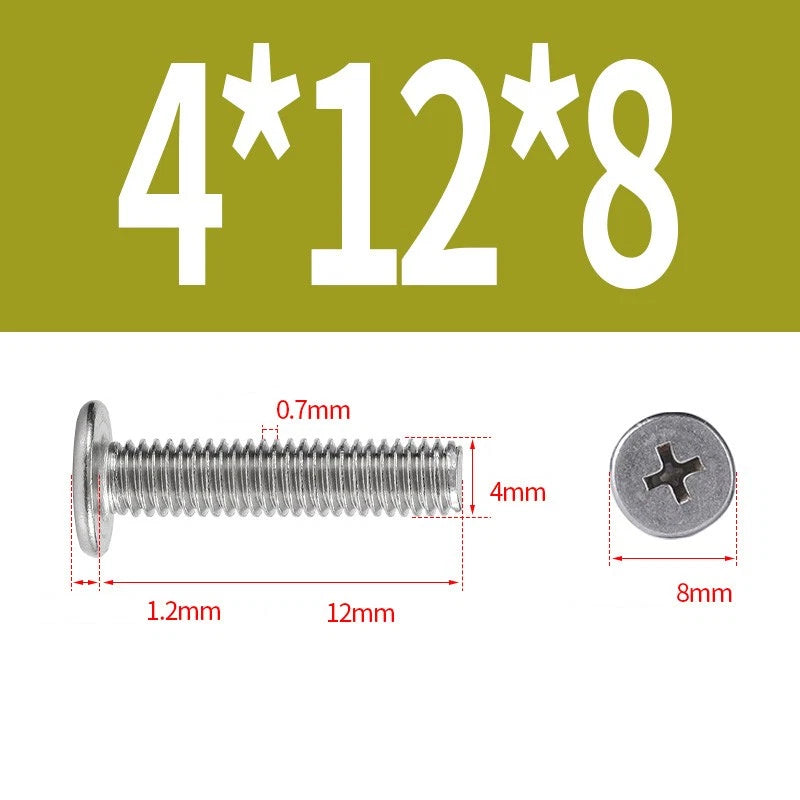 M1–M8 Ultra Thin Flat Head Phillips Machine Screws – A2 Stainless Steel, Fully Threaded