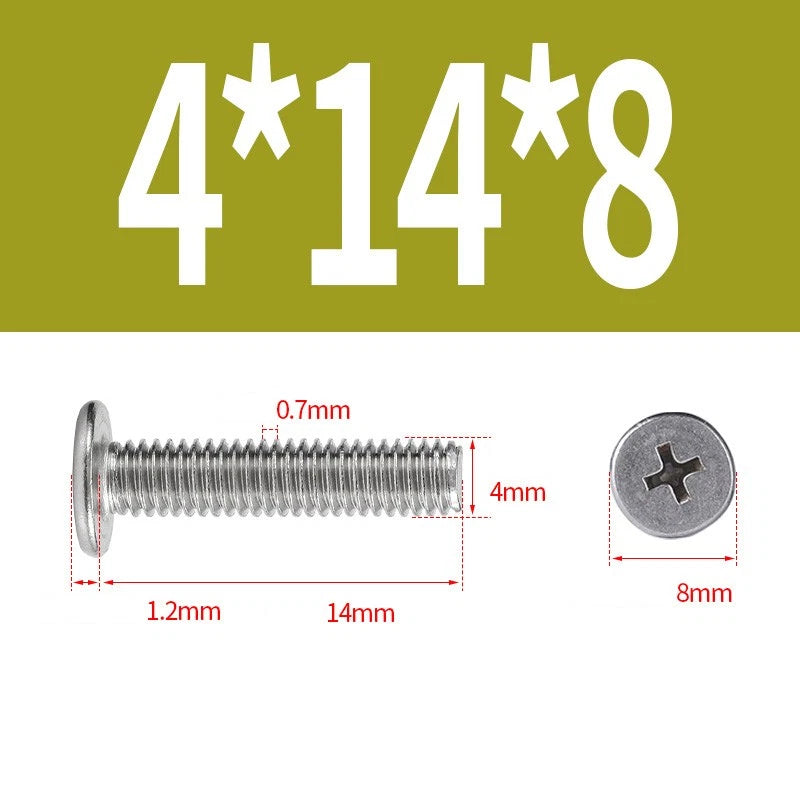 M1–M8 Ultra Thin Flat Head Phillips Machine Screws – A2 Stainless Steel, Fully Threaded