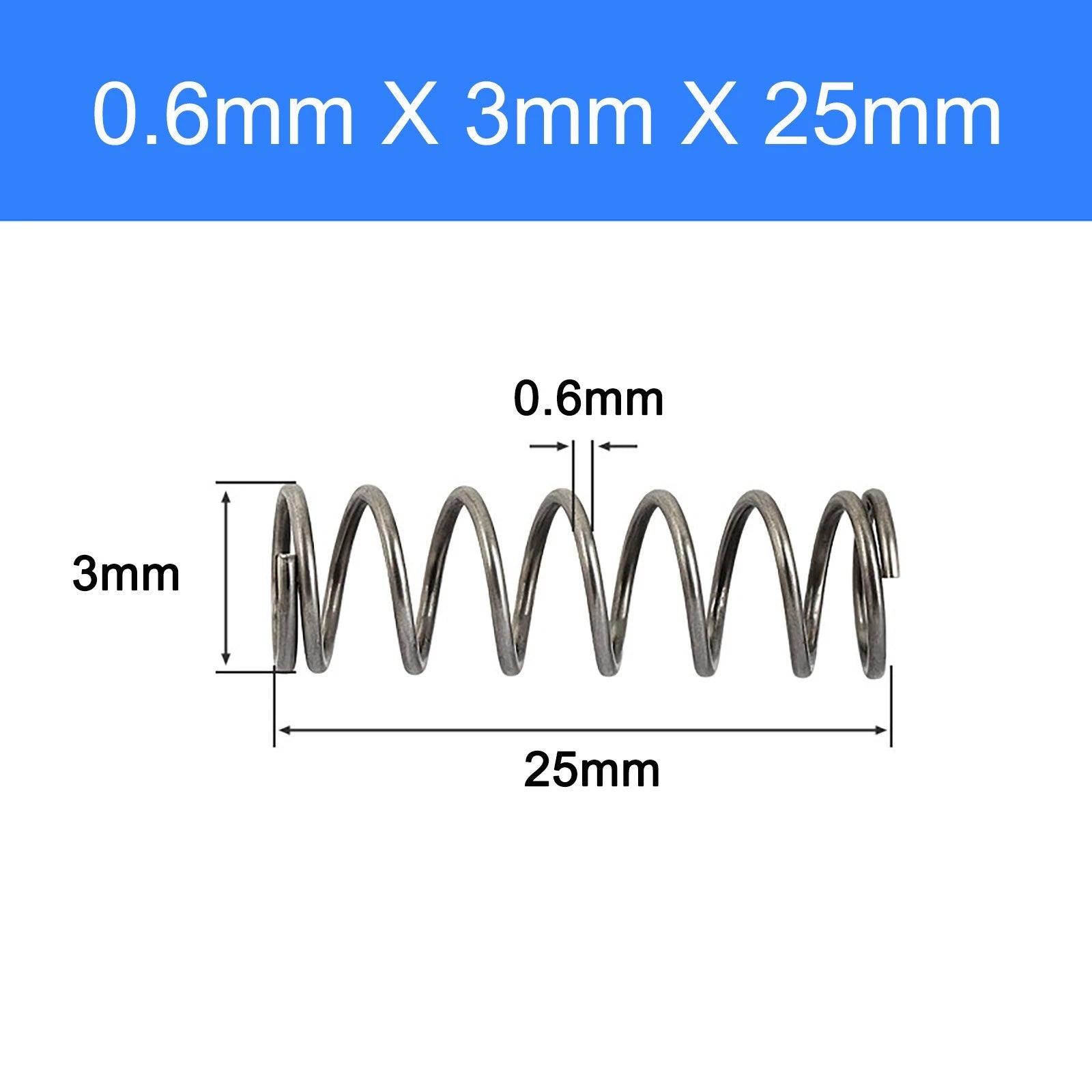 Spring Steel Compression Spring Pressure Coil Spring Wire 0.6mm OD 3-12mm Shop