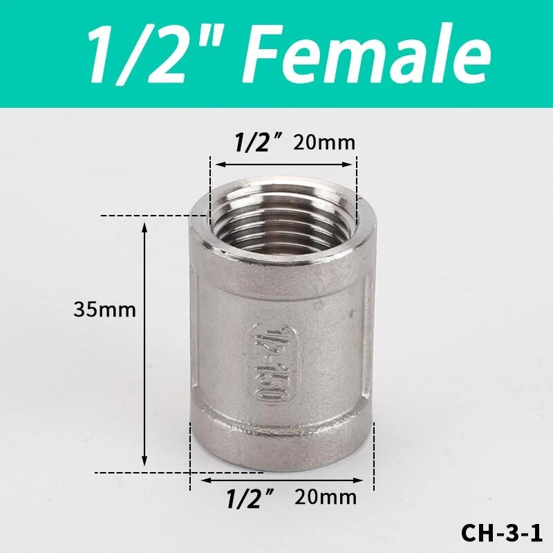 Stainless Steel BSP Pipe Fittings — Plug, Nipple, Elbow, T-Piece & More (1/8" to 4")