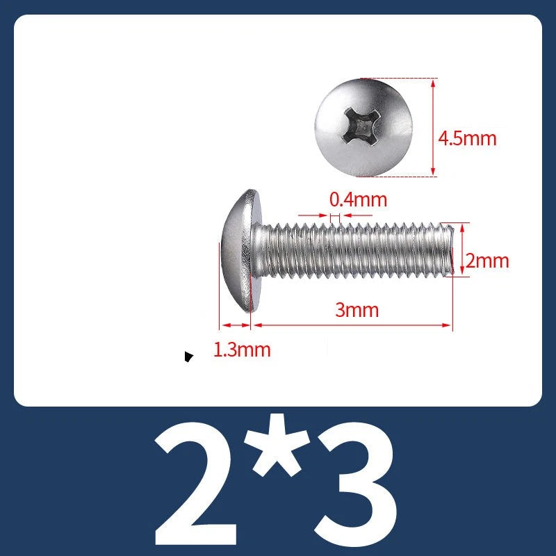 Phillips Flat Head Machine Screws M2-M8 | A2/A4 Stainless Steel