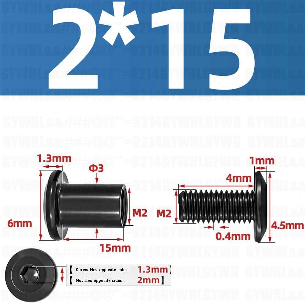 Metric Furniture Connector Bolts with End Cap Nuts — Stainless Steel M2 to M10