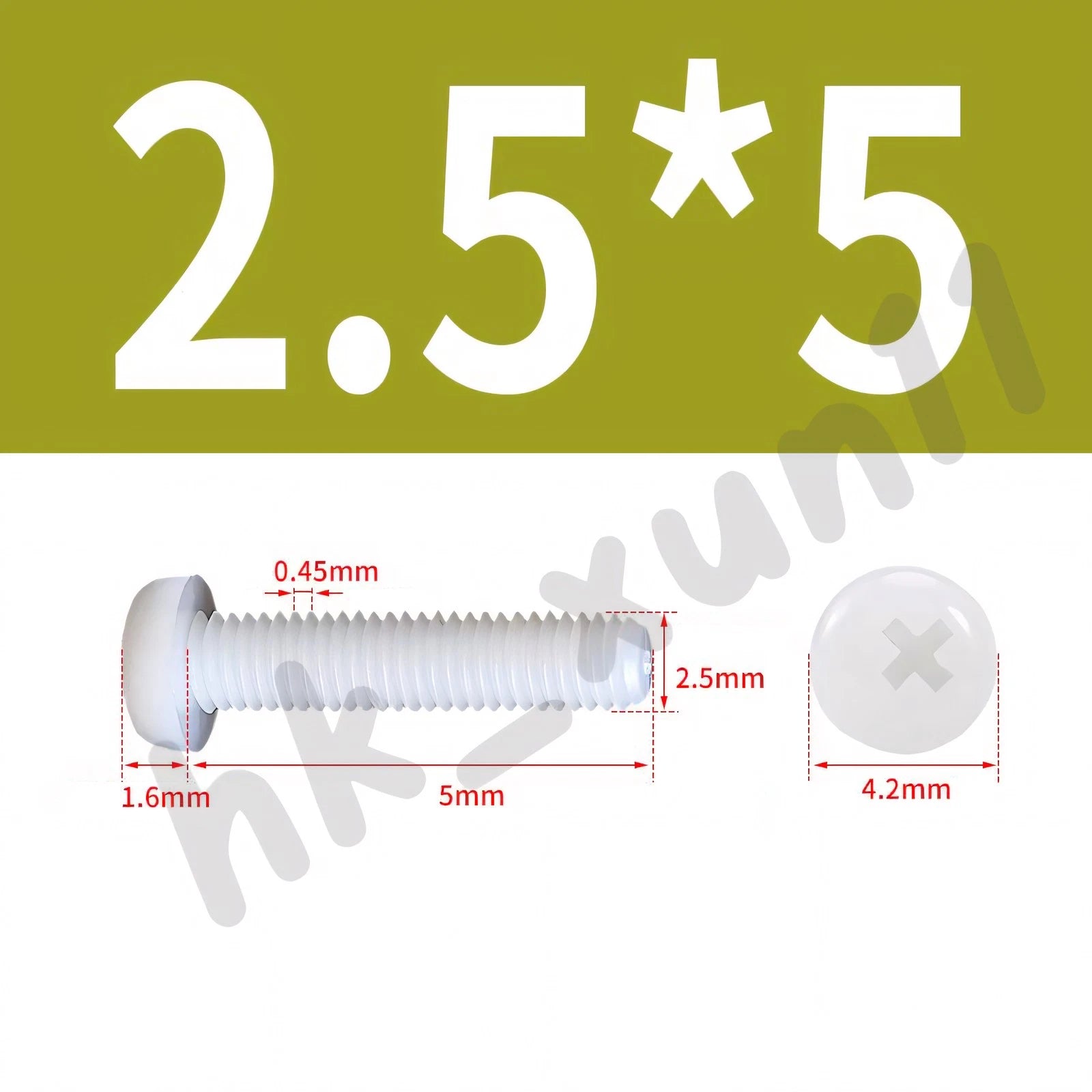 White/Black Nylon Phillips Machine Screws – M2 to M6, Plastic Round Pan Head Bolts