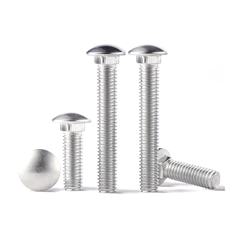 Carriage Bolts 304 Stainless Steel — M4 M5 M6 M8 M10 M12 Cup Square Dome Head - HomeDIYer