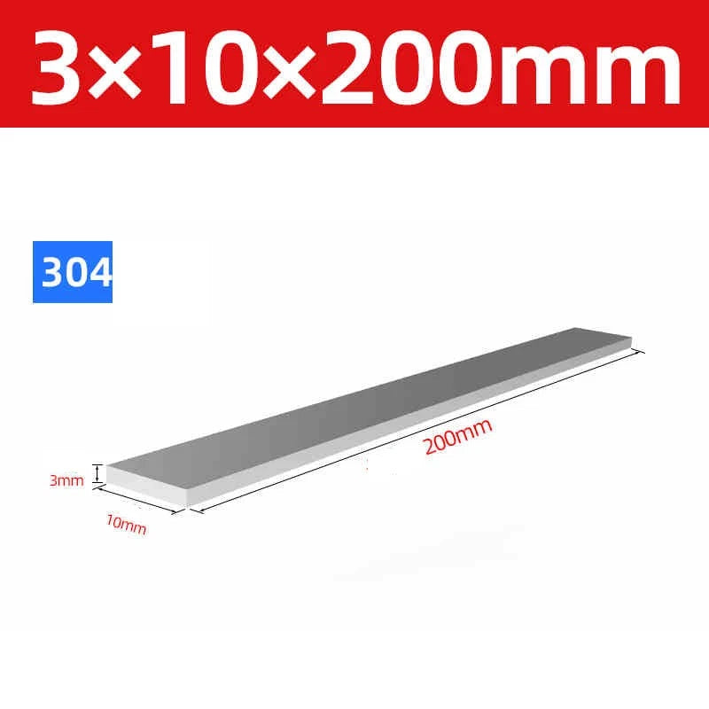 304 Stainless Steel Flat Bar Metal Plate Strip Width 10mm-80mm Thick 3mm to 20mm