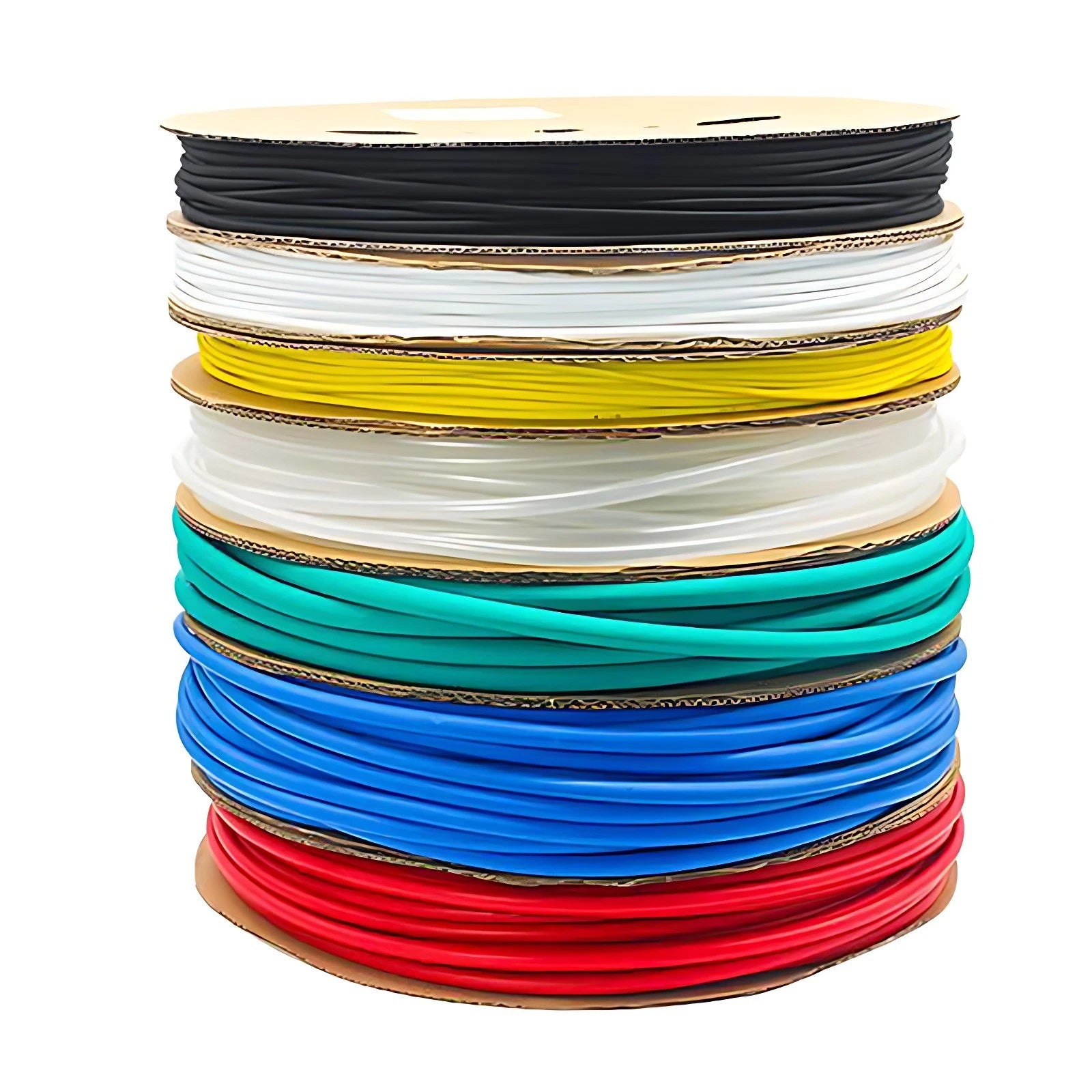 Heat Shrink Tubing 2:1 Ratio — Φ0.6mm to Φ210mm, 7 Colors, 1M per Piece