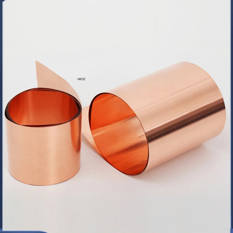 99.9% Pure T2 Copper Roll Metal Sheet Foil Plate Strip Thick 0.05mm/0.1mm-1mm