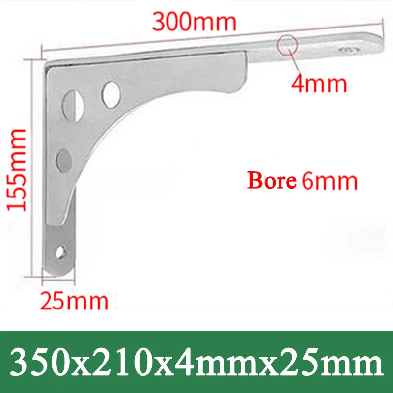 Stainless Steel Wall Mount Shelf Bracket Triangular Support Bookshelf/Storage