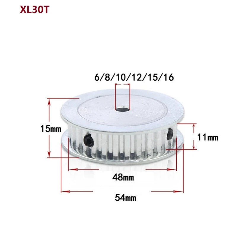 XL 10T-40T Timing Pulley Pitch 5.08mm Without Step Synchronous Wheel Width 11mm
