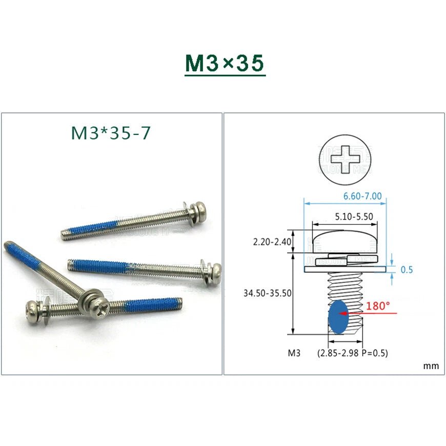 Stainless Steel Phillips Pan Head Screws with Flat and Spring Washers M1.6 to M5 - HomeDIYer