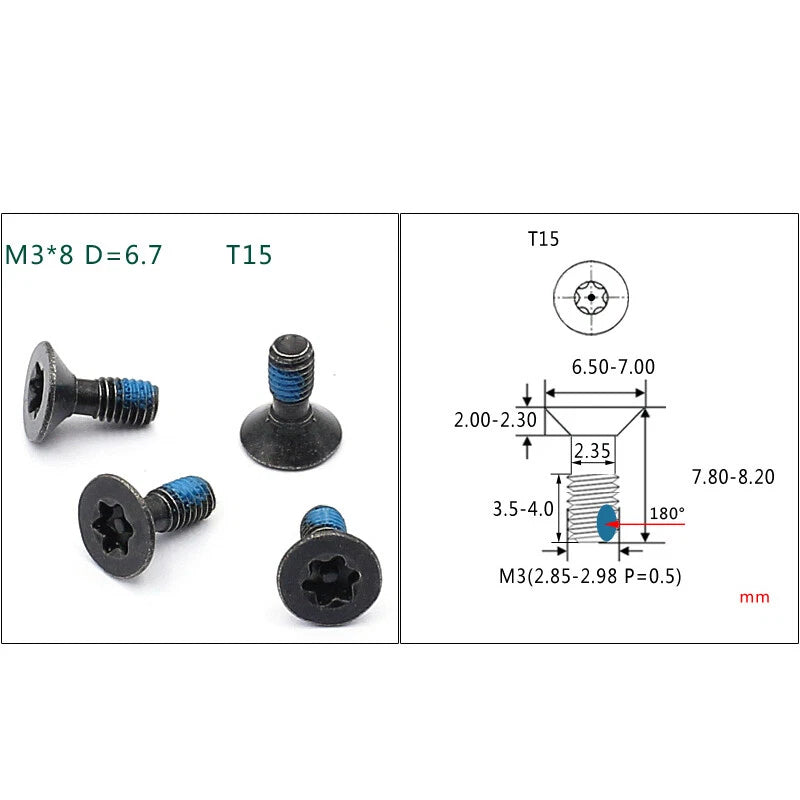 Torx Flat Head Machine Screws M1.6 M2 M2.5 M3 — T5 to T15, Multiple Finishes