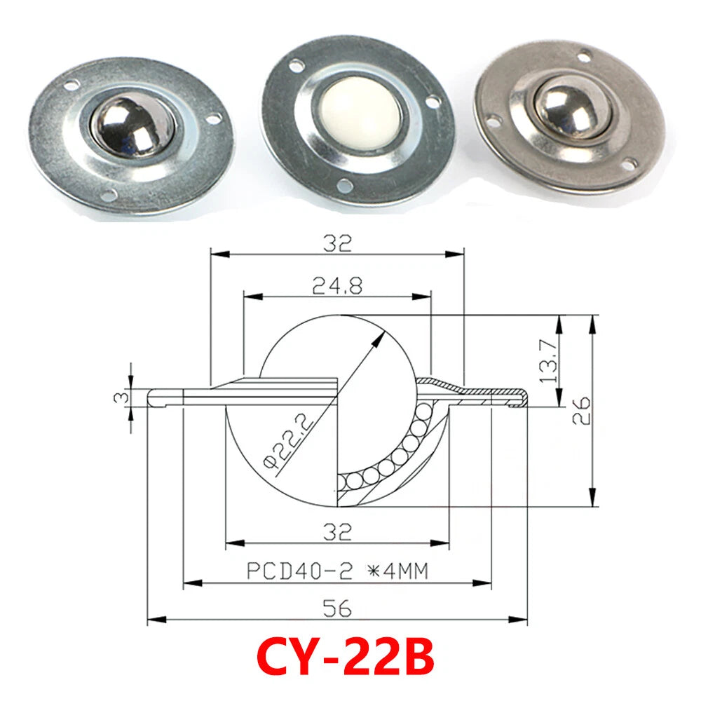 Ball Transfer Bearing Unit Bearing Casters Conveyor Roller Universal Flange Base