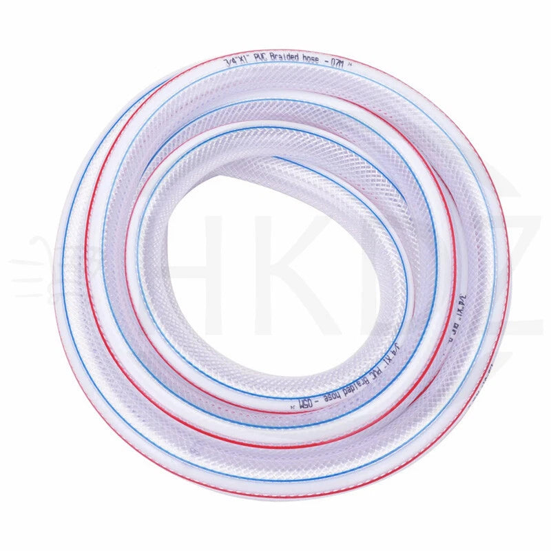 Clear Flexible PVC Braided Hose Pipe — Food Grade, Reinforced, Water Oil Air Tube