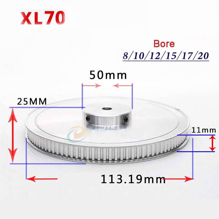 XL 36T-100T Timing Belt Pulley With Step, Pitch 5.08mm For 10mm Width Belt