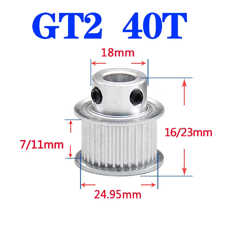 GT2 35T 35T 40T 42T 45T Timing Belt Smooth Tooth Drive Pulley-Synchronous Belt