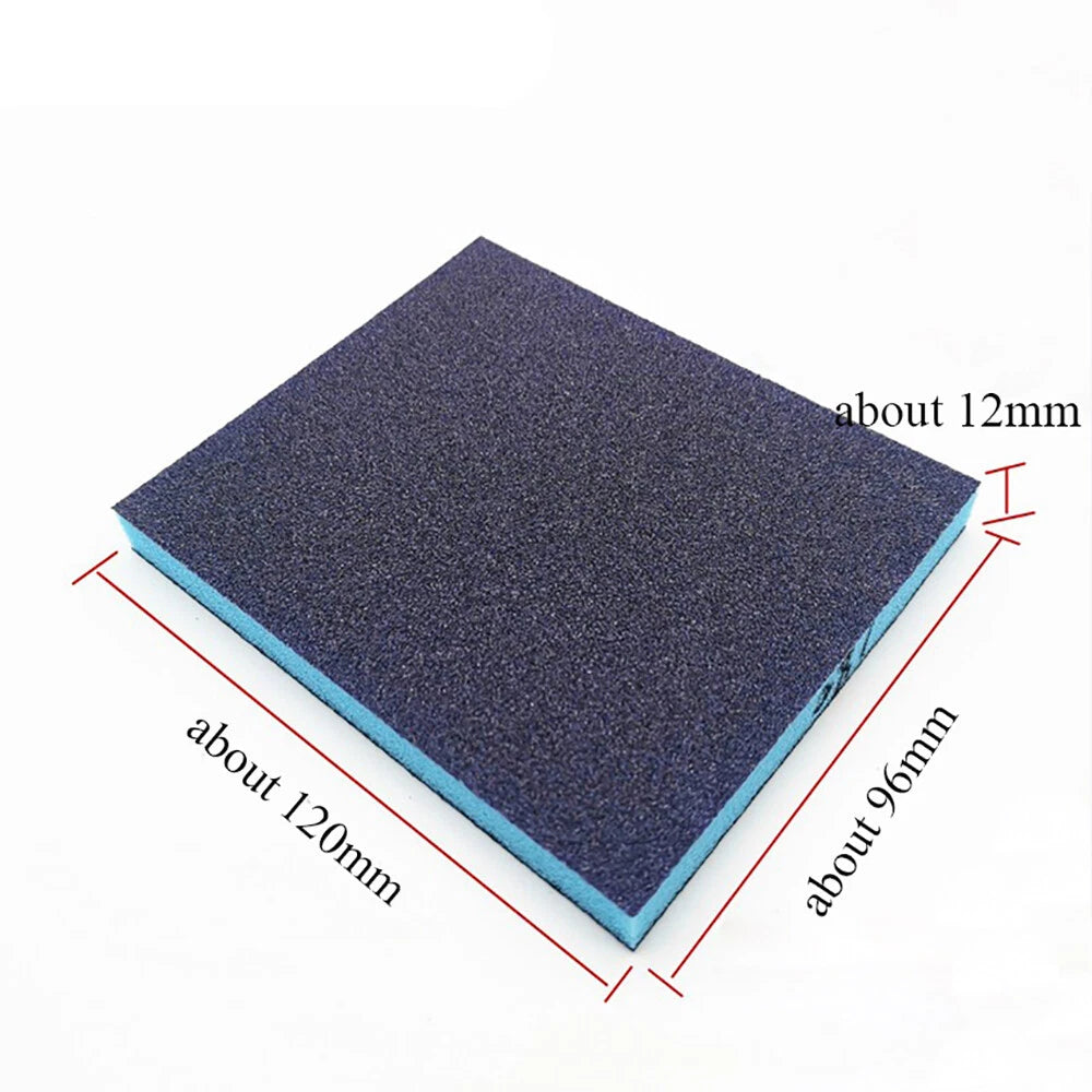 Flexible Double‑Sided Sanding Sponge Pads — P80 to P280 Grit Wet & Dry Foam Block for Contoured Surfaces