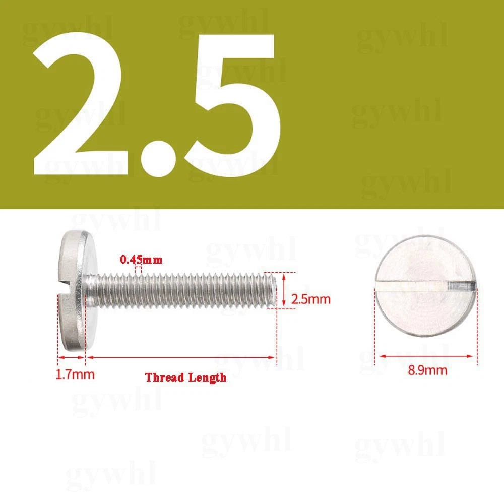 M2–M6 Slotted Round Head Machine Screws | A2 Stainless Steel | DIN 85