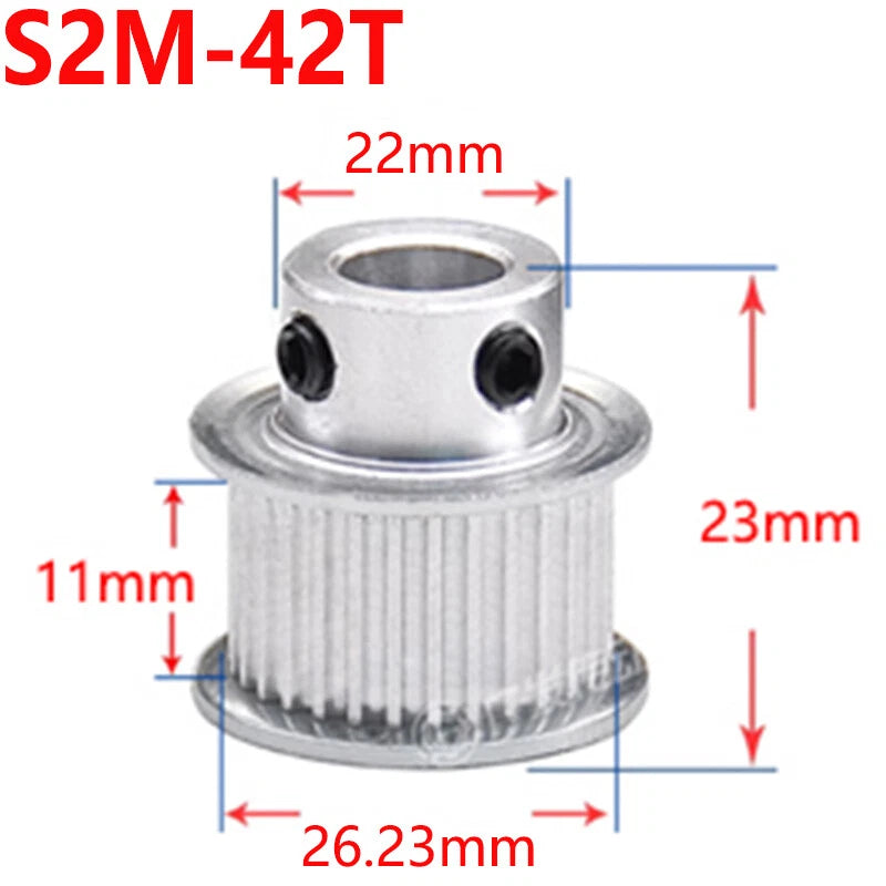 S2M 28-50T Timing Pulley 10mm Belt Synchronous Wheel Gear 3D Printer Bore 4-15mm