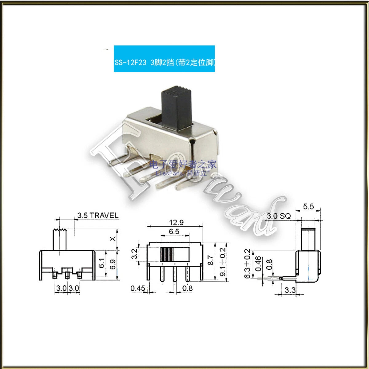 Mini Slide Switch SPDT 2/3-Position — 3/4/6 Pin PCB Micro Toggle Switch