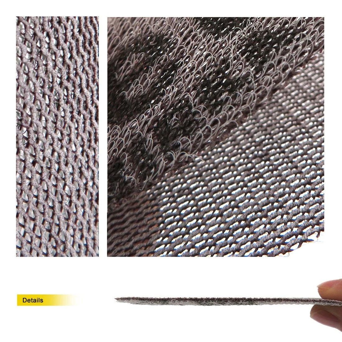 70x198mm Mesh Sanding Sheets — P80 to P1000 Grit Hook & Loop Sandpaper for Detail Sanders