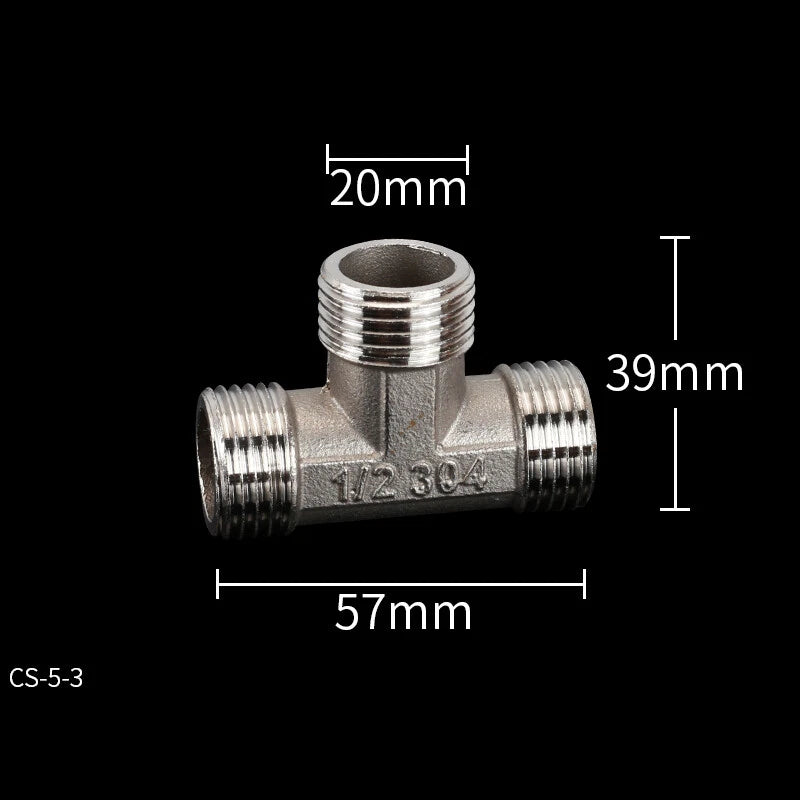 1/2" BSP Stainless Steel Pipe Fittings — Male/Female Adaptors, Tees & Couplings (A2)