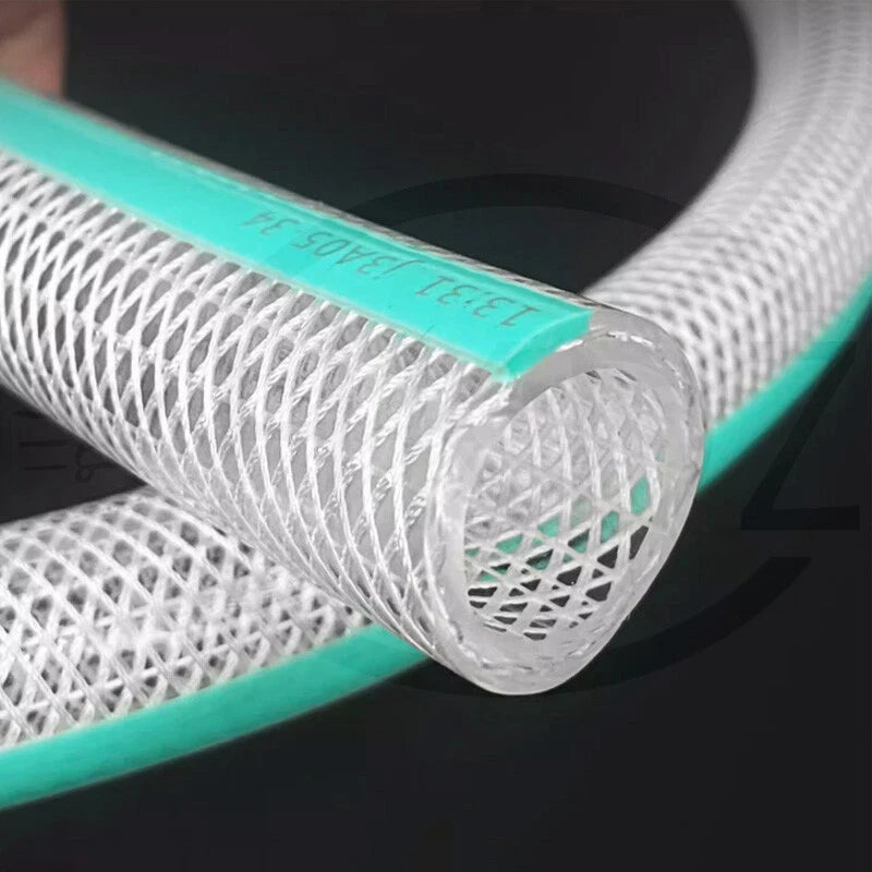 Clear Flexible PVC Hose — Fibre Reinforced Braided, Food Grade Water Oil Tube
