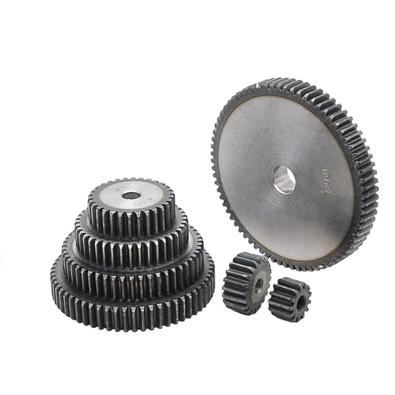 Spur Gear 1/1.5/2/2.5/3/4/5 Mod 12T - 150T Flat Gear 45 Steel Transmission Gears